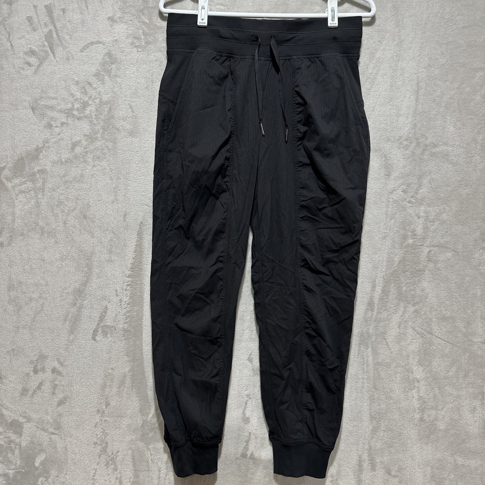 Lululemon Dance Studio Mid-Rise Jogger Women's 6 Black Lightweight Drawcord Logo